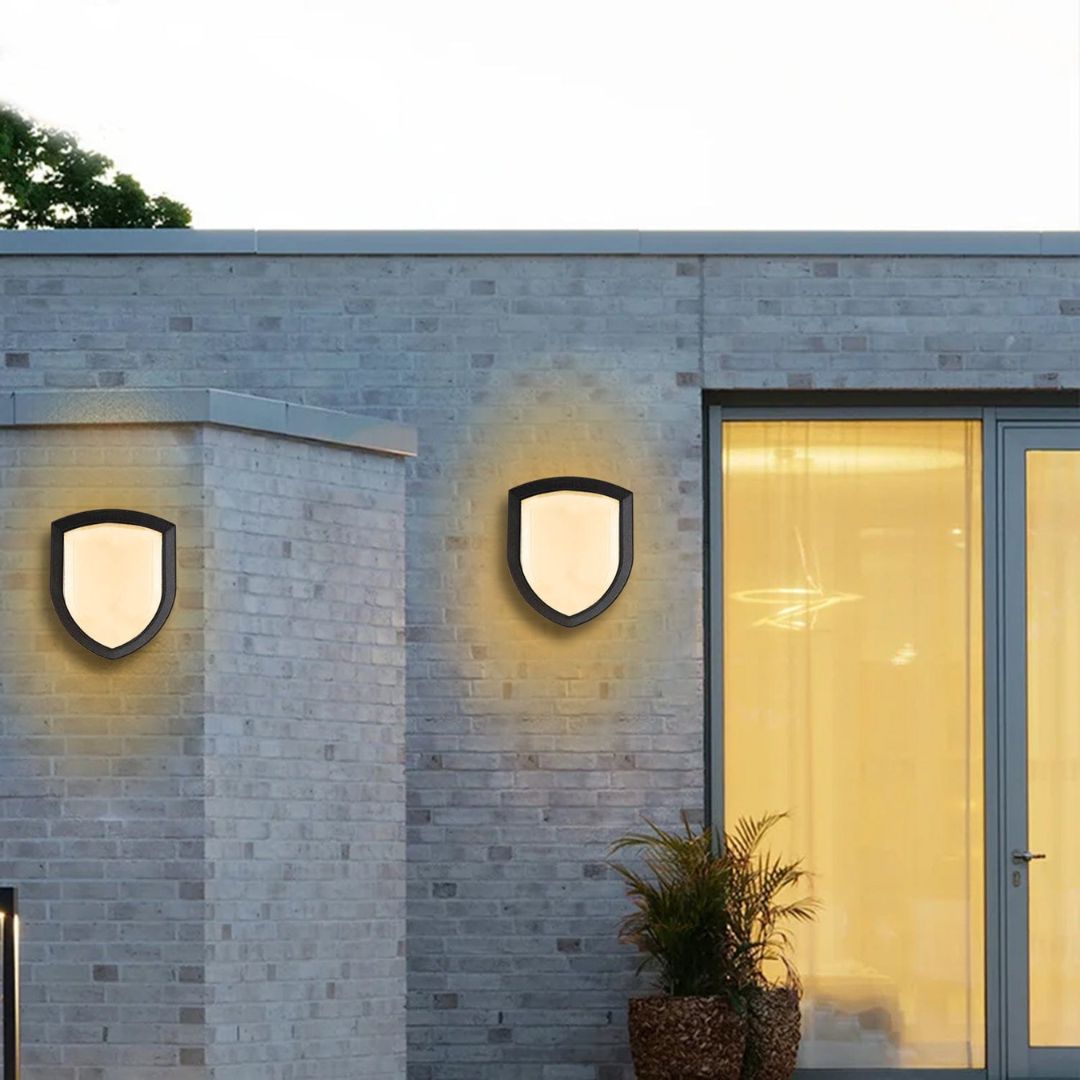 Outdoor Wall Light Sconce with Warm White LED - Metal and Acrylic Design