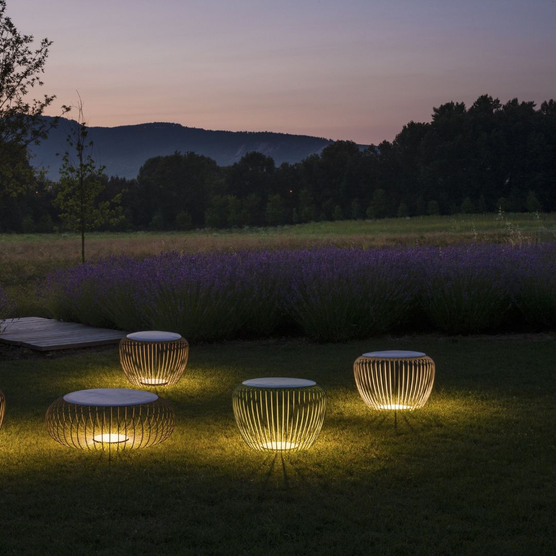 Outdoor LED Floor Lamp Stainless Steel Sand Ash IP65