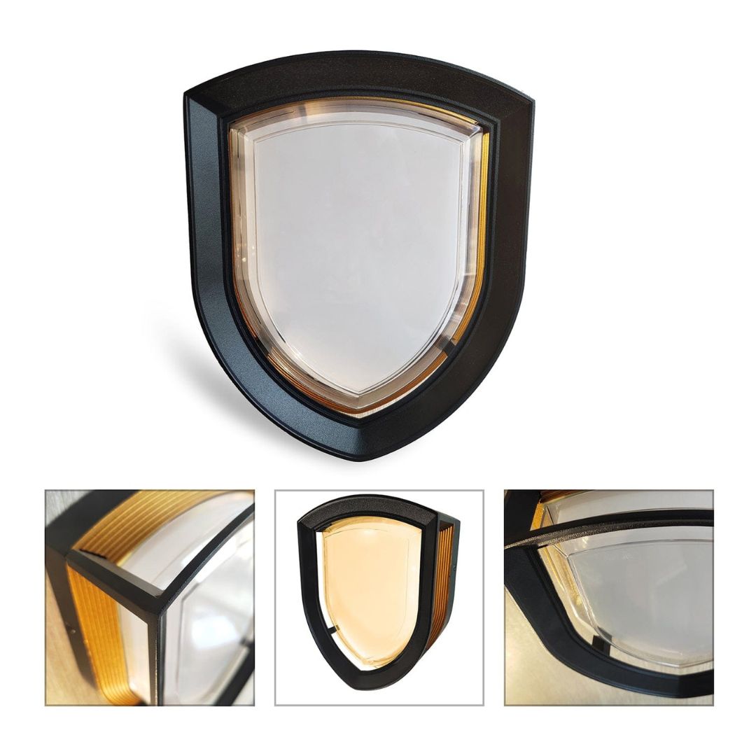 Outdoor Wall Light Sconce with Warm White LED - Metal and Acrylic Design