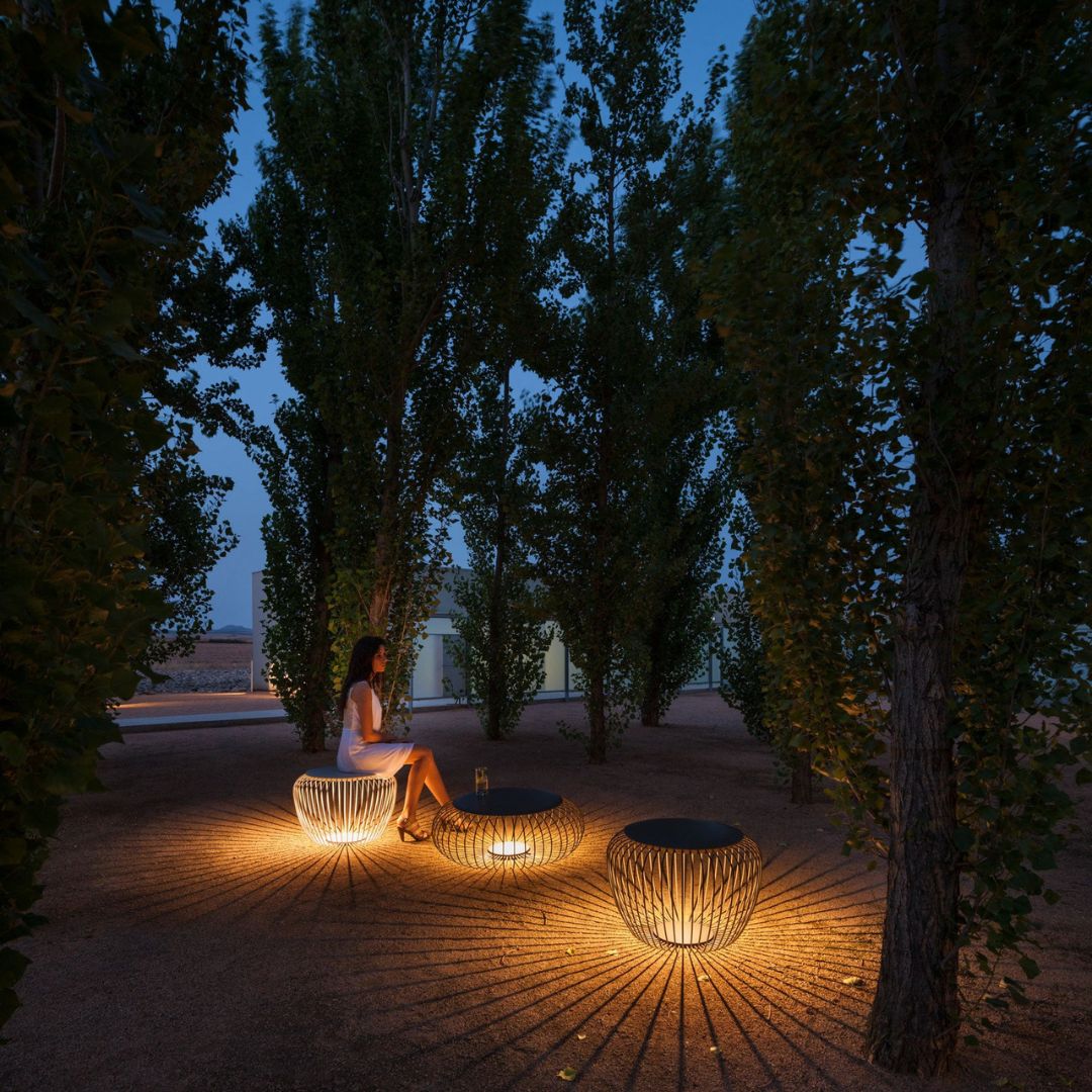 Outdoor LED Floor Lamp Stainless Steel Sand Ash IP65