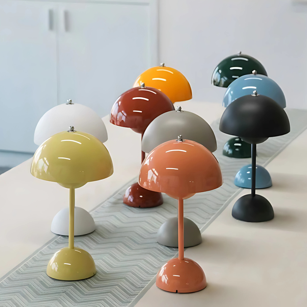 Retro Mushroom Table Lamp – Dimmable, Cozy Light