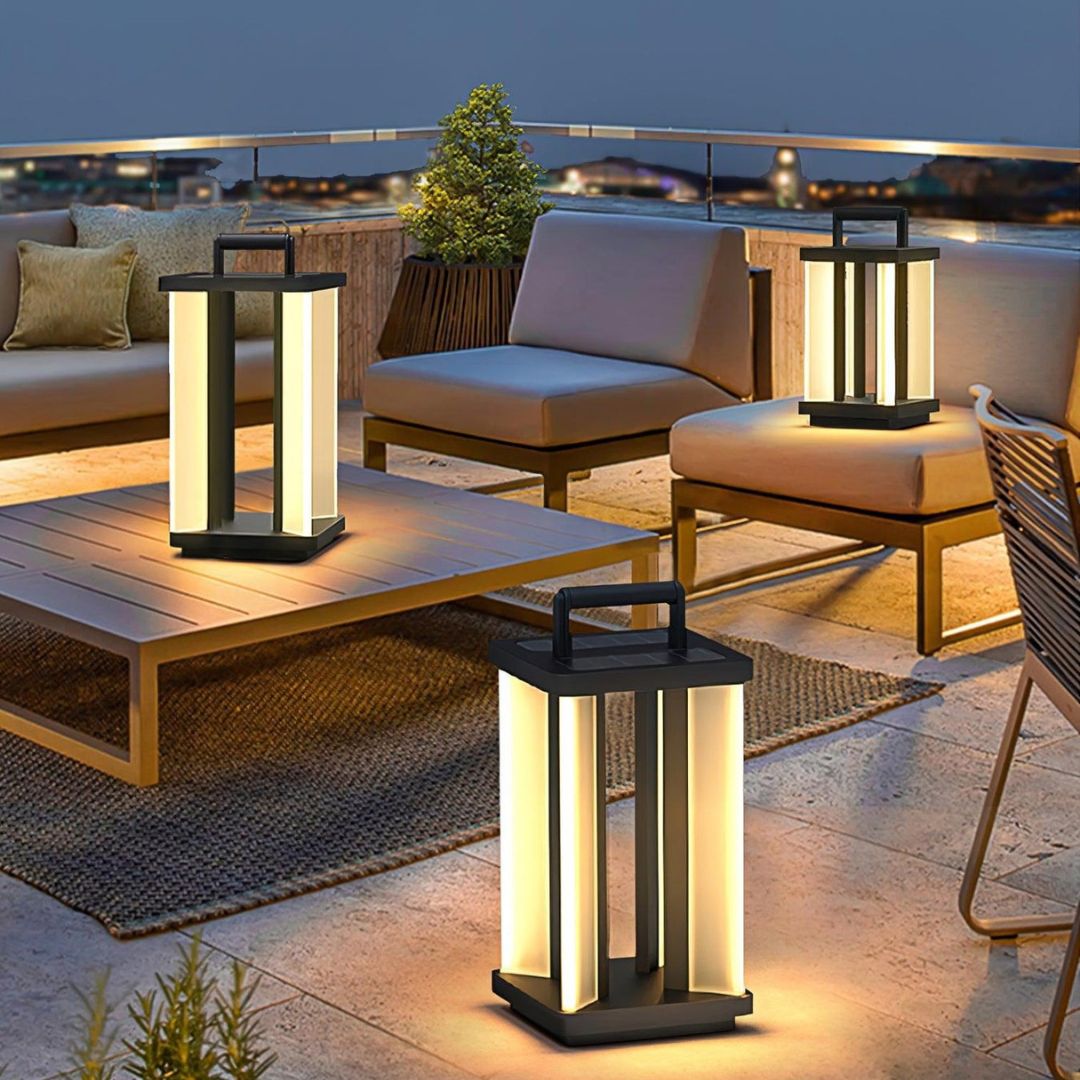 Modern Solar Outdoor Light – Stainless Steel LED Landscape Lighting