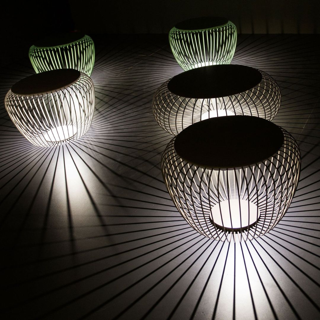 Outdoor LED Floor Lamp Stainless Steel Sand Ash IP65
