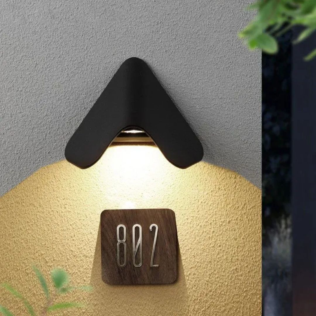 Outdoor Wall Light Black V Shape Aluminium 3000K LED IP54