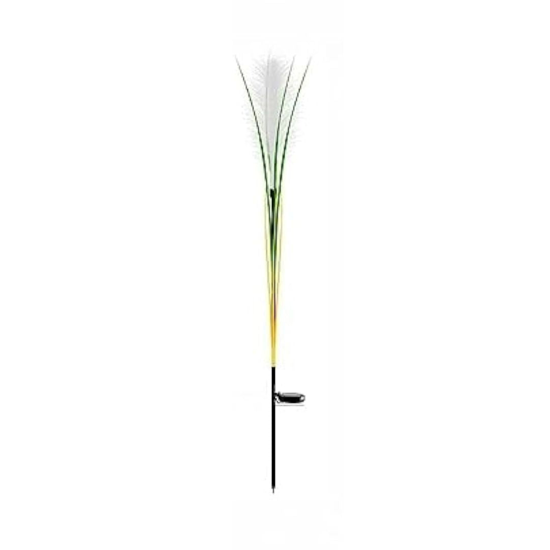 Solar-Powered Outdoor Lamp with Durable Fiberglass Reed Design - IP65 Weather-Resistant