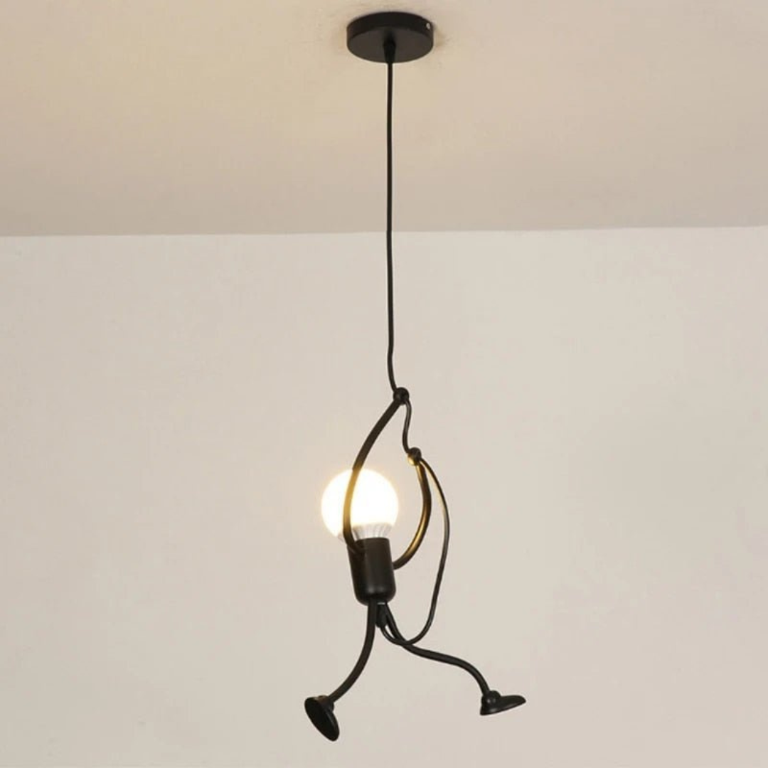 Retro Pendant Light for Kids – Adjustable Height, Warm Light, Hanging Lamp