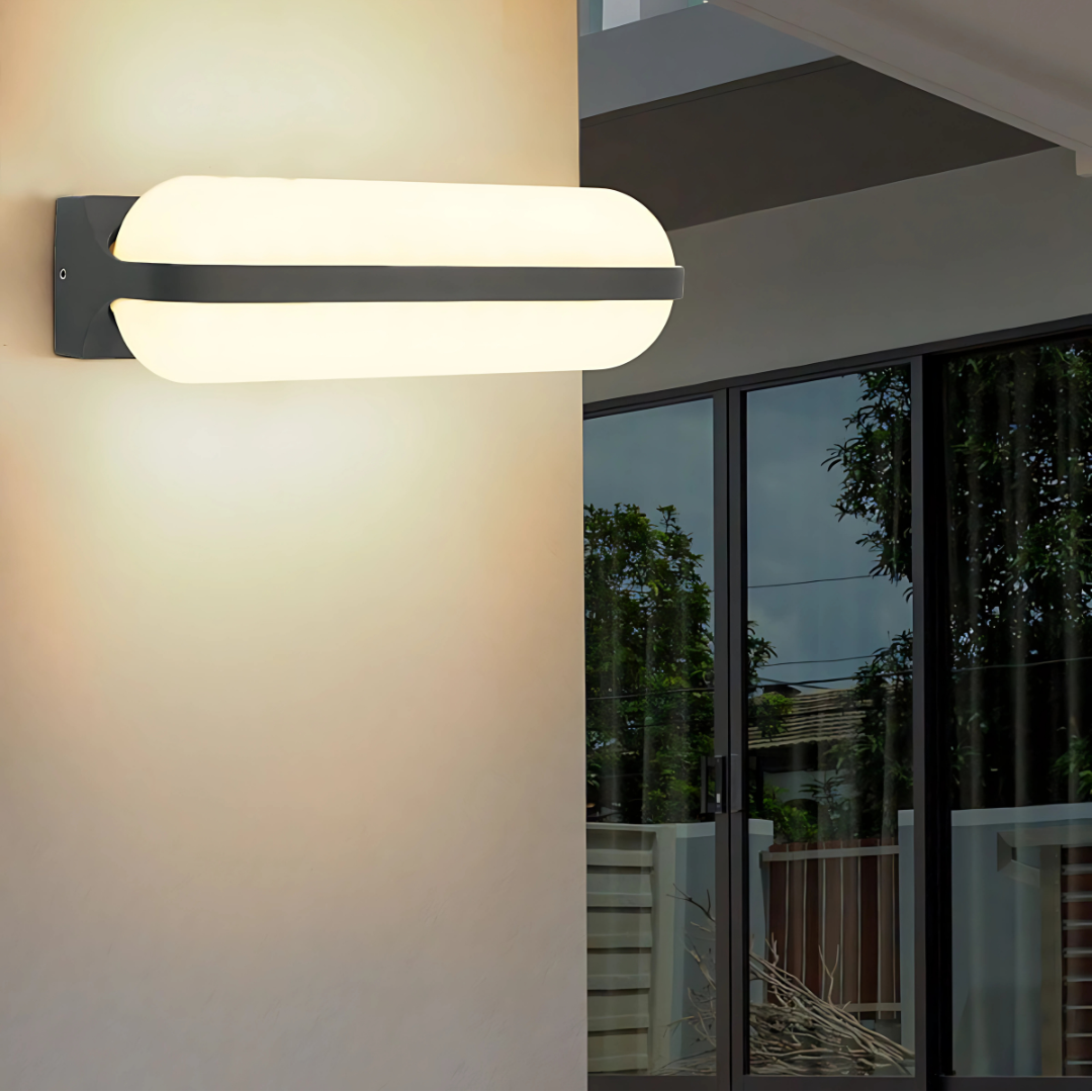 LED Outdoor Wall Light Up Down IP54 3000K Opal Anthracite
