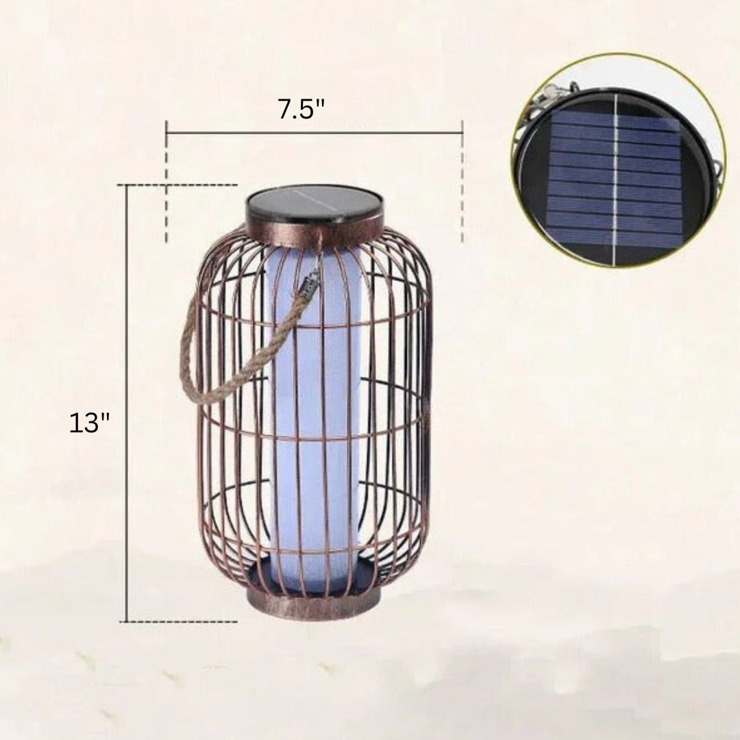 Solar LED Garden Lantern Light with Rope Handle – IP55