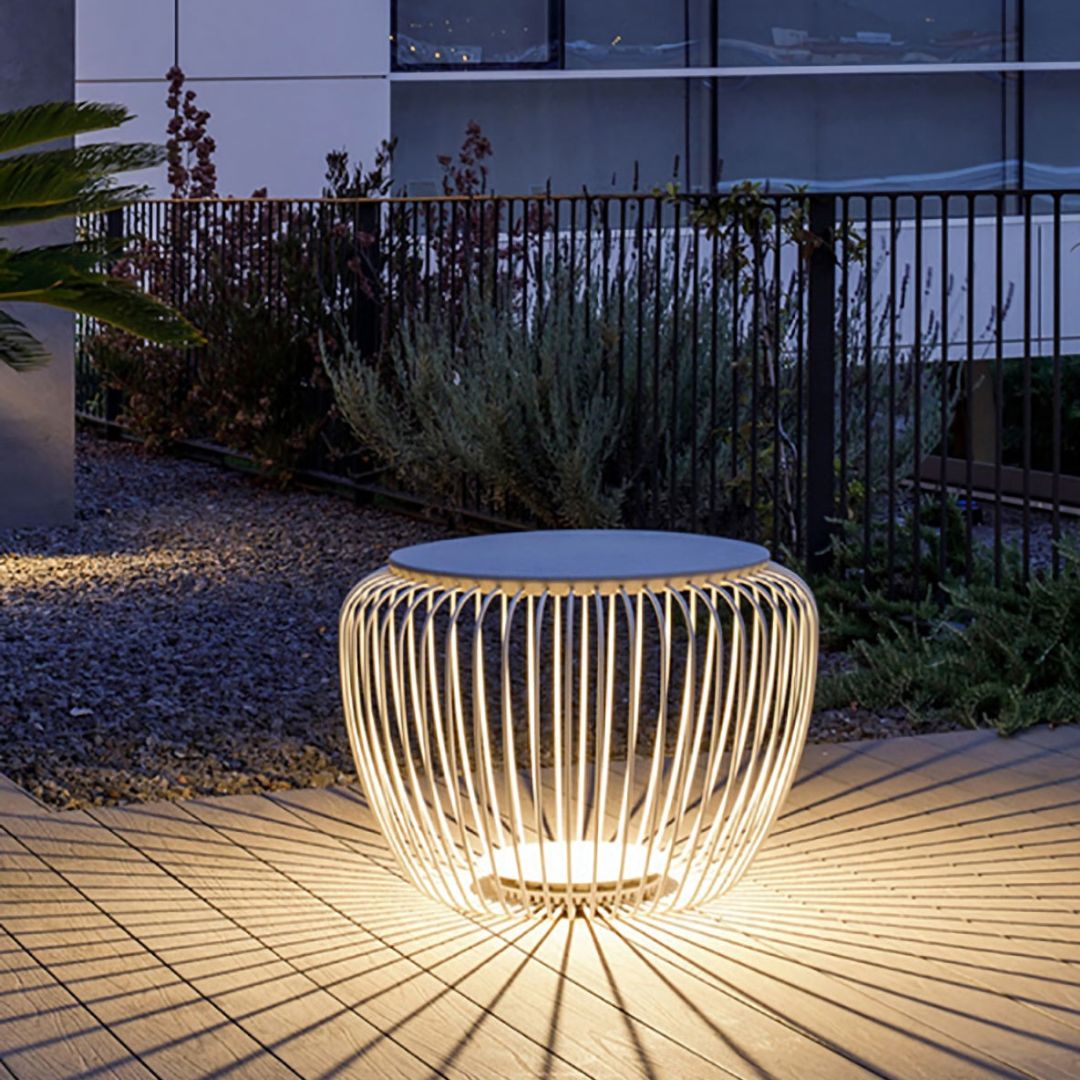 Outdoor LED Floor Lamp Stainless Steel Sand Ash IP65