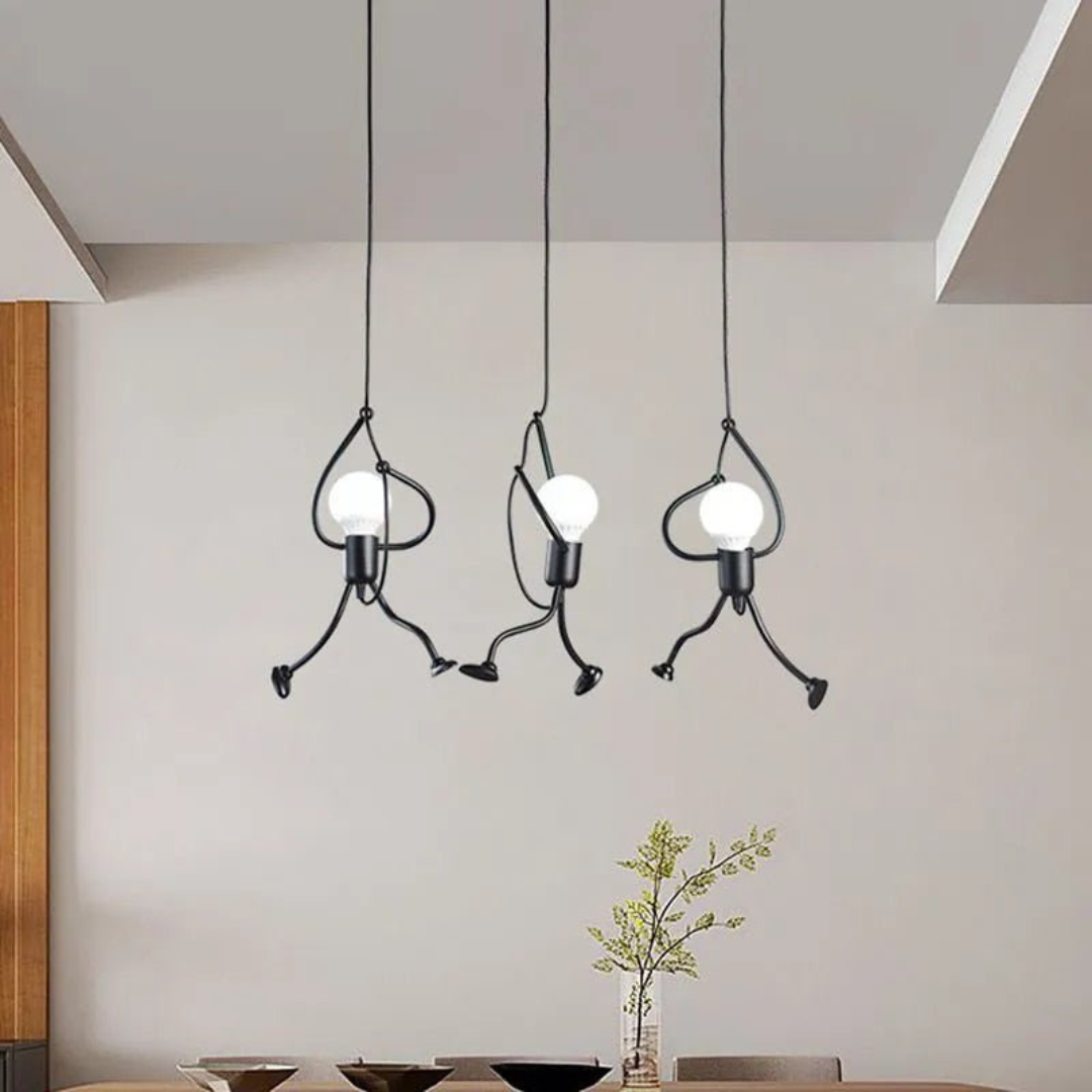 Retro Pendant Light for Kids – Adjustable Height, Warm Light, Hanging Lamp