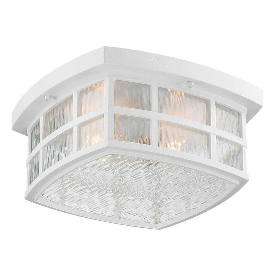 Outdoor Flush Mount Ceiling Light Mystic Black 5.75in Coastal Armour