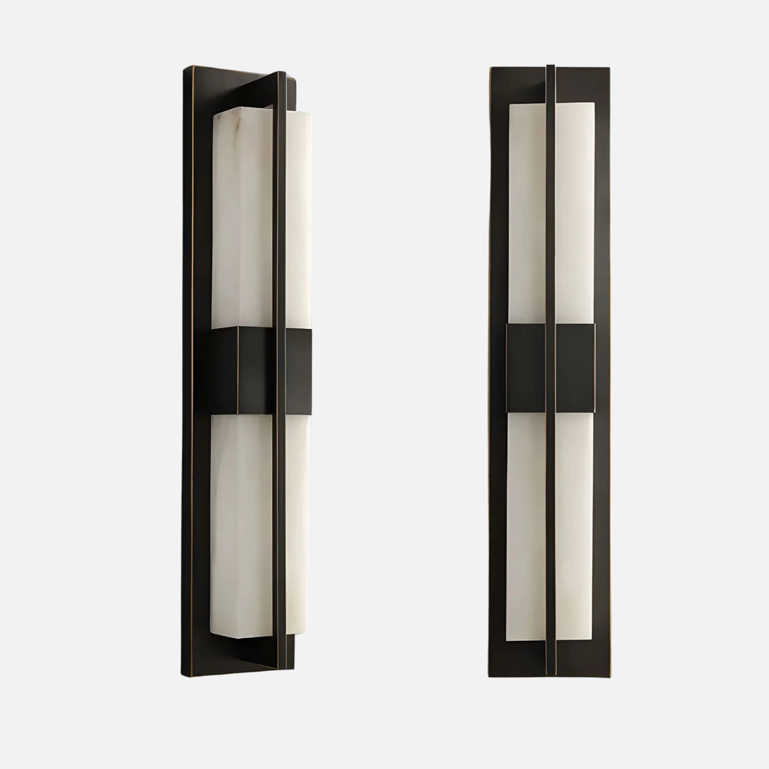 LED Wall Light – Black, IP65 Waterproof, Warm Light