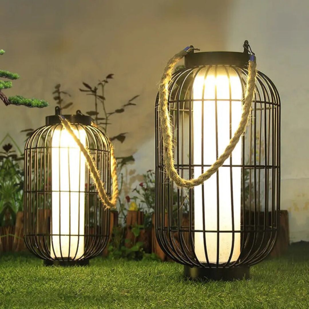 Solar LED Garden Lantern Light with Rope Handle – IP55