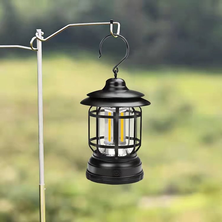 LED Camping Lantern – Rechargeable, Dimmable, Magnetic Hook