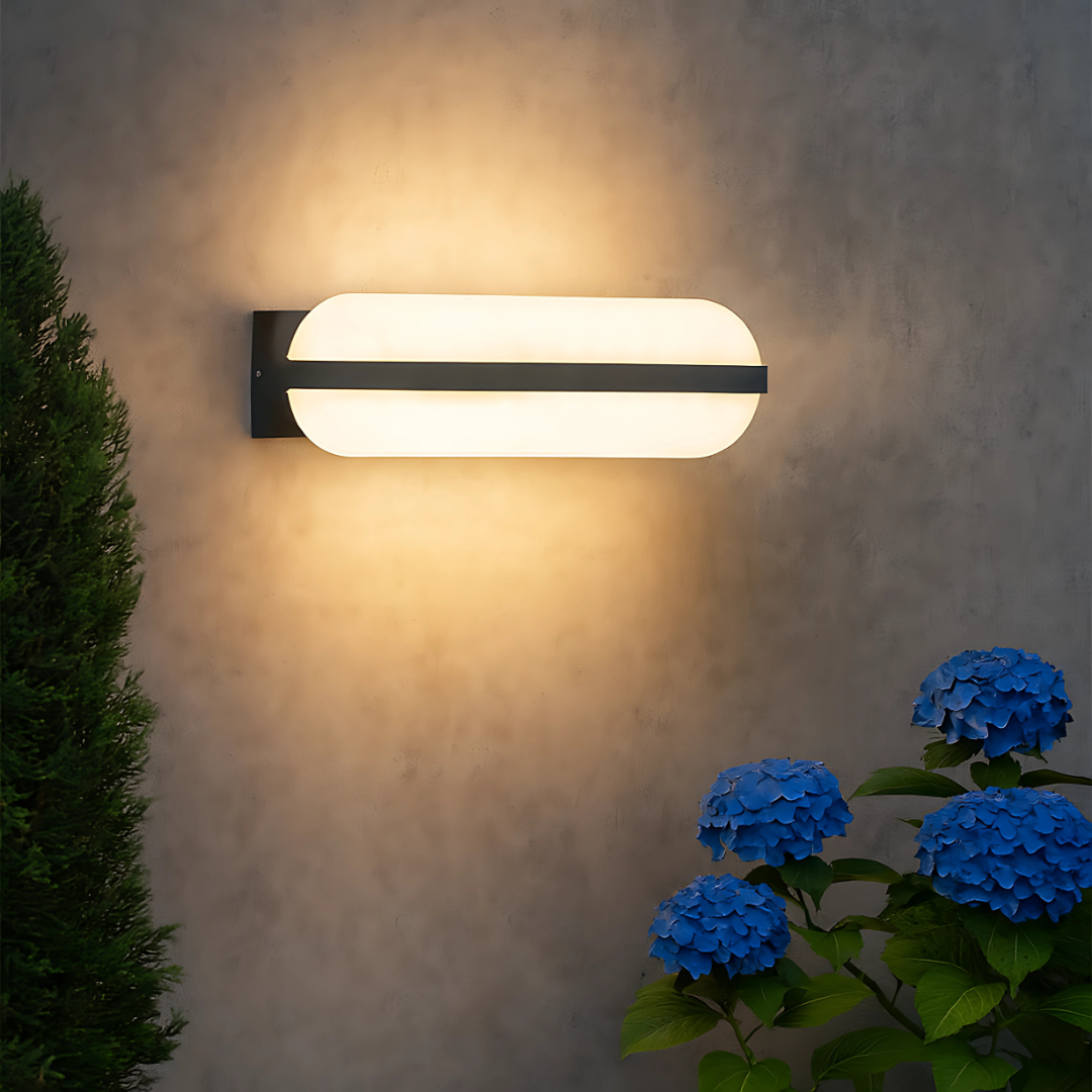 LED Outdoor Wall Light Up Down IP54 3000K Opal Anthracite