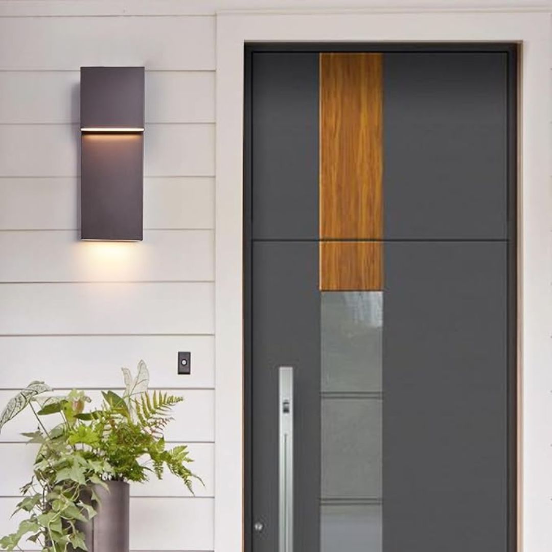 LED Outdoor Wall Sconce 17W Modern Waterproof Light Textured Black