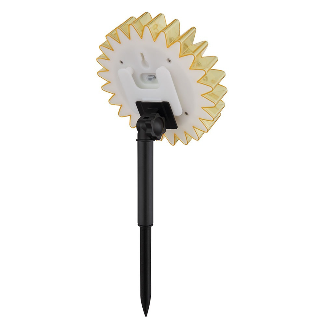 LED Solar Garden Light Sunflower Yellow Black Outdoor