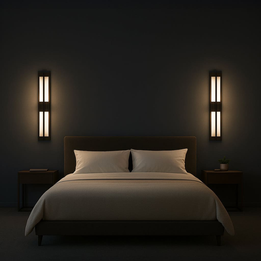 LED Wall Light – Black, IP65 Waterproof, Warm Light