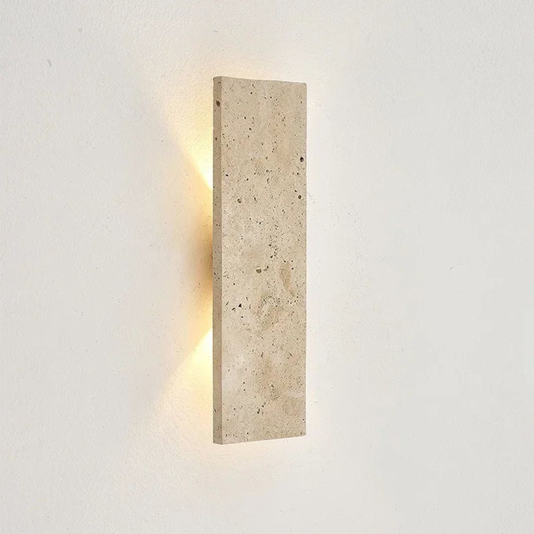 Outdoor Waterproof Natural Stone Wall Lamp with Dimmable LED Sconce Light