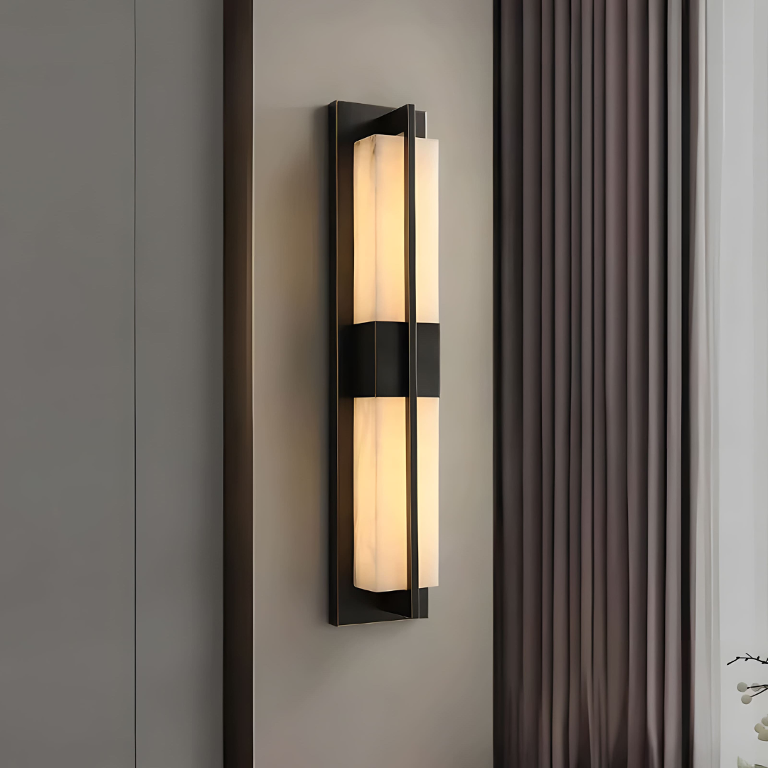 LED Wall Light – Black, IP65 Waterproof, Warm Light