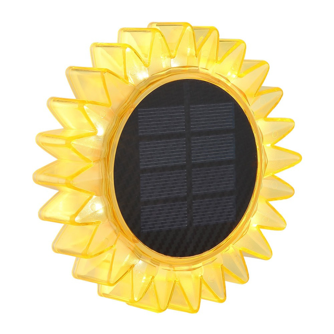 LED Solar Garden Light Sunflower Yellow Black Outdoor