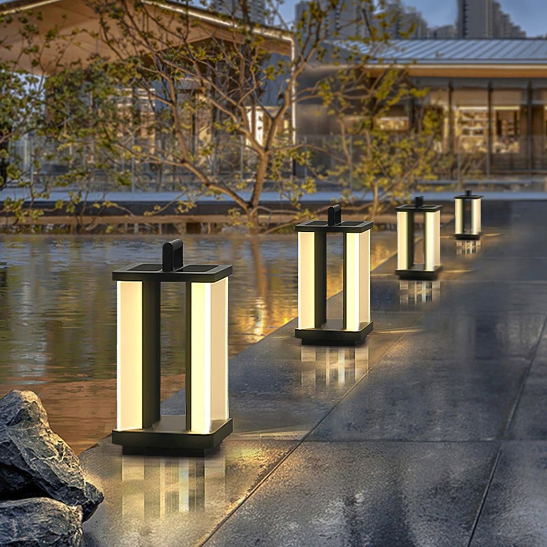 Modern Solar Outdoor Light – Stainless Steel LED Landscape Lighting