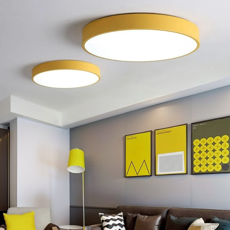 Variant image for Modern Round Flush Mount Ceiling Light, Energy-Efficient LED Fixture-14