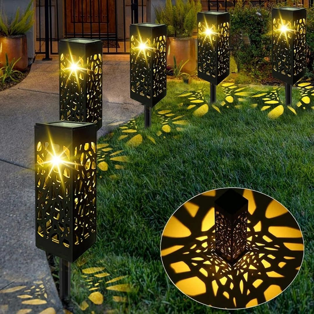 Solar Stake Lights – 4-Pack, Waterproof, Outdoor LED