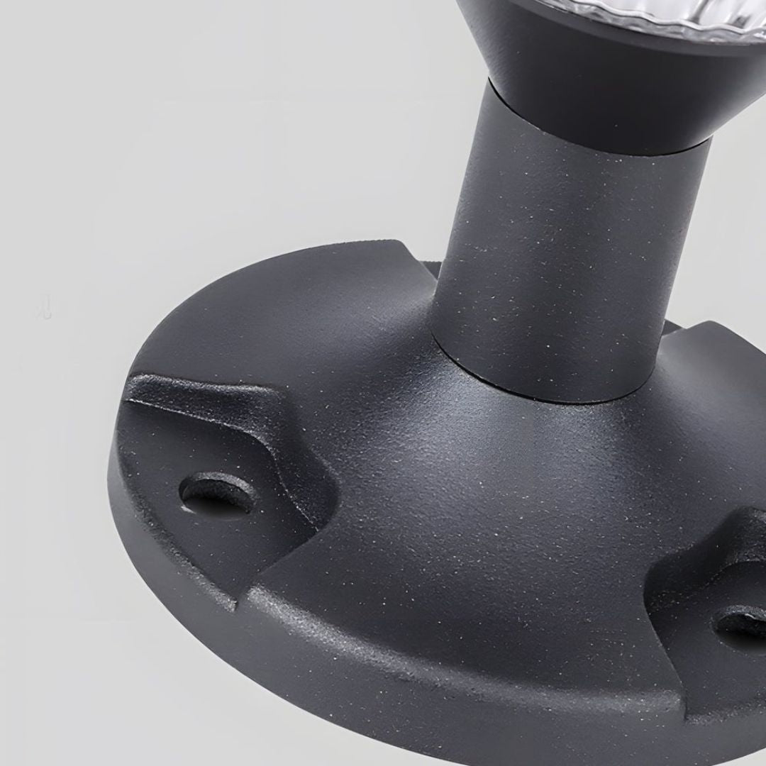 Solar LED Post Light Outdoor Waterproof Black IP65 Color Changing