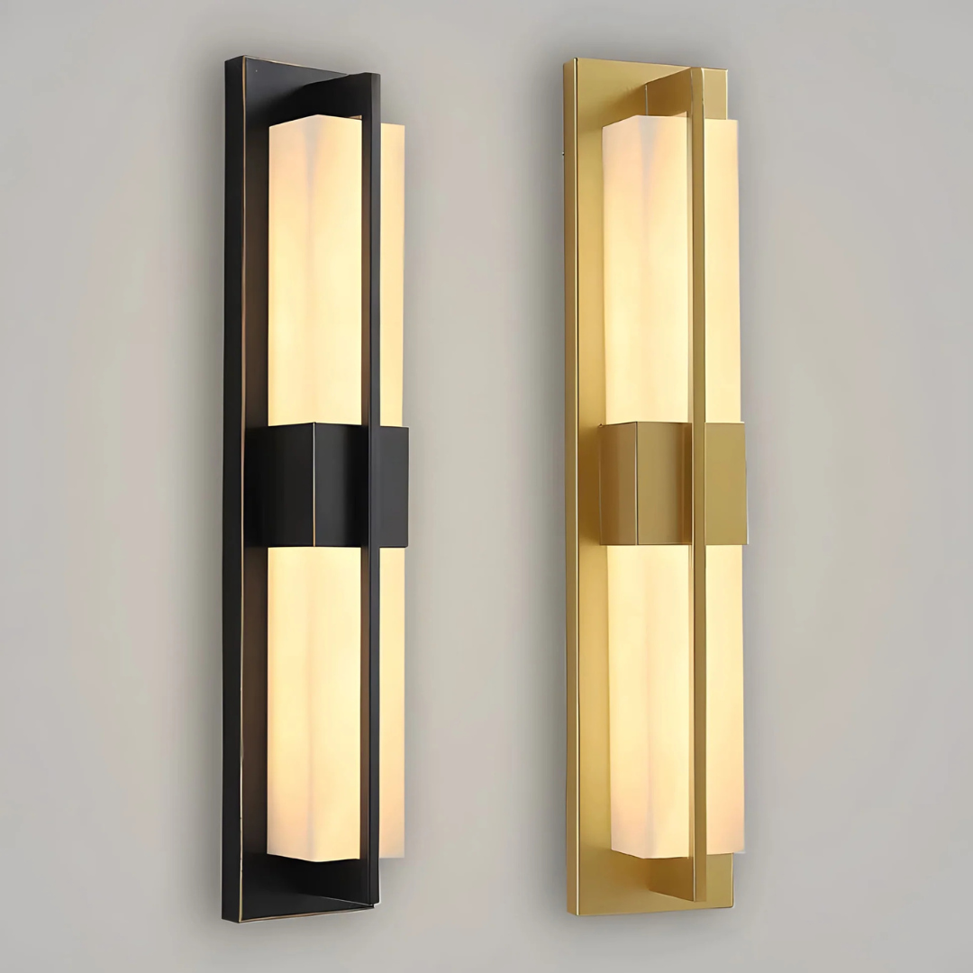 LED Wall Light – Black, IP65 Waterproof, Warm Light