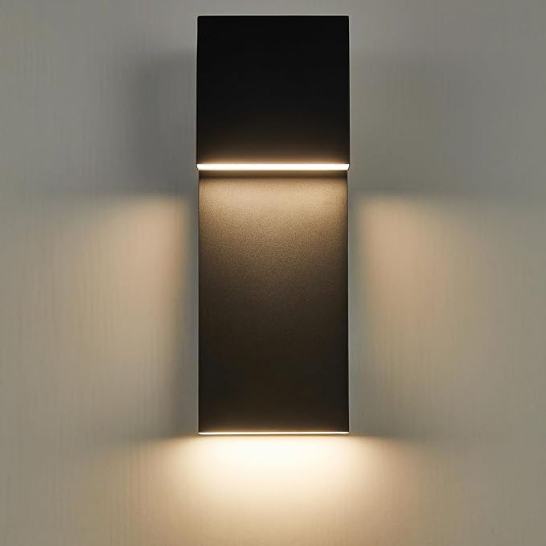LED Outdoor Wall Sconce 17W Modern Waterproof Light Textured Black