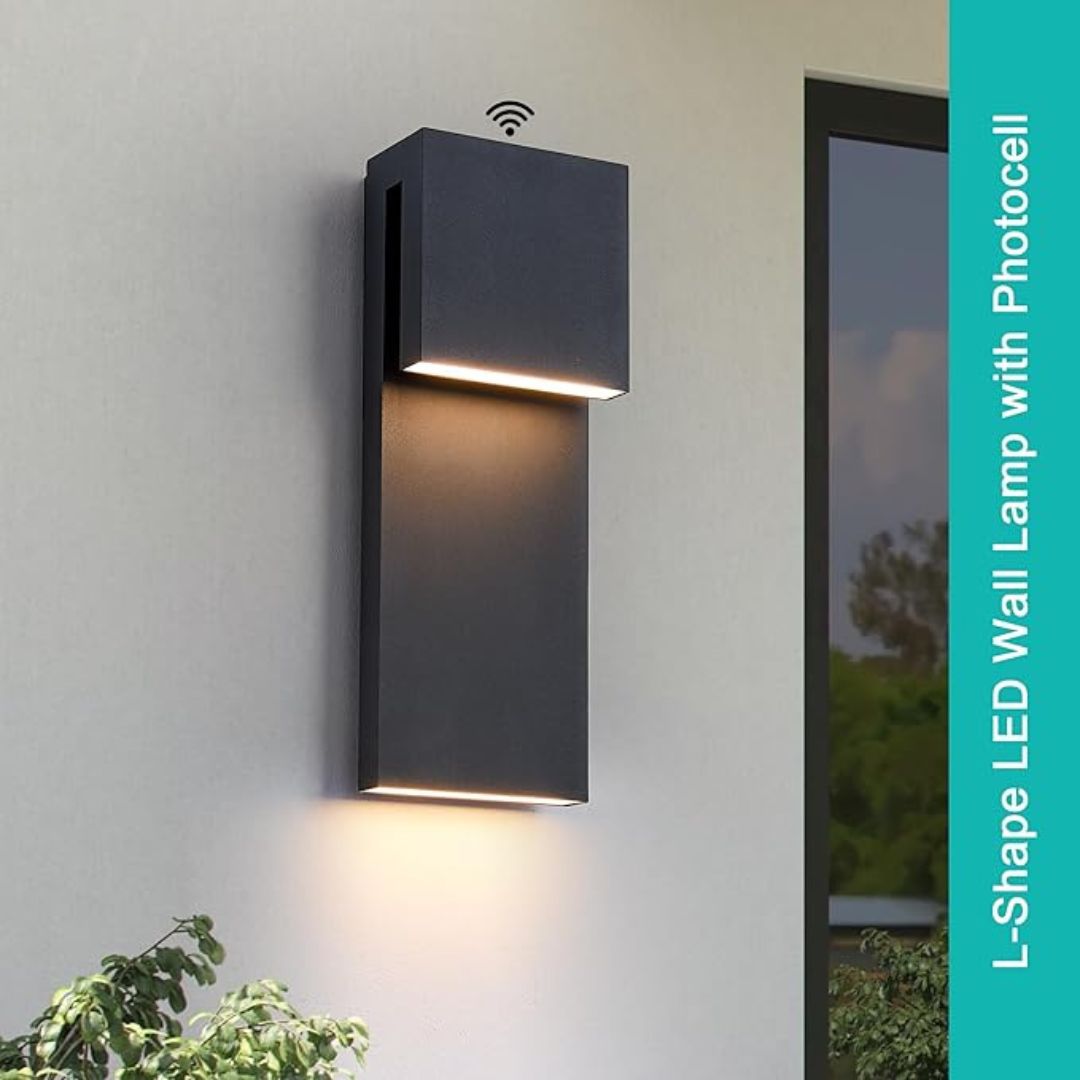 LED Outdoor Wall Sconce 17W Modern Waterproof Light Textured Black