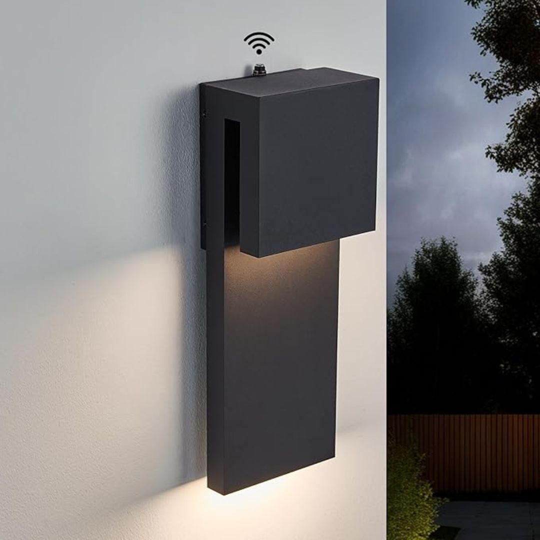 LED Outdoor Wall Sconce 17W Modern Waterproof Light Textured Black