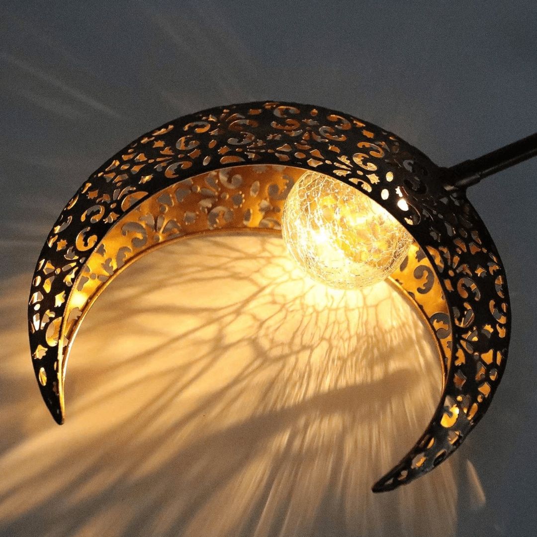 Solar Outdoor Half-Moon Light with Dusk-to-Dawn Sensor – Weatherproof Garden Lights