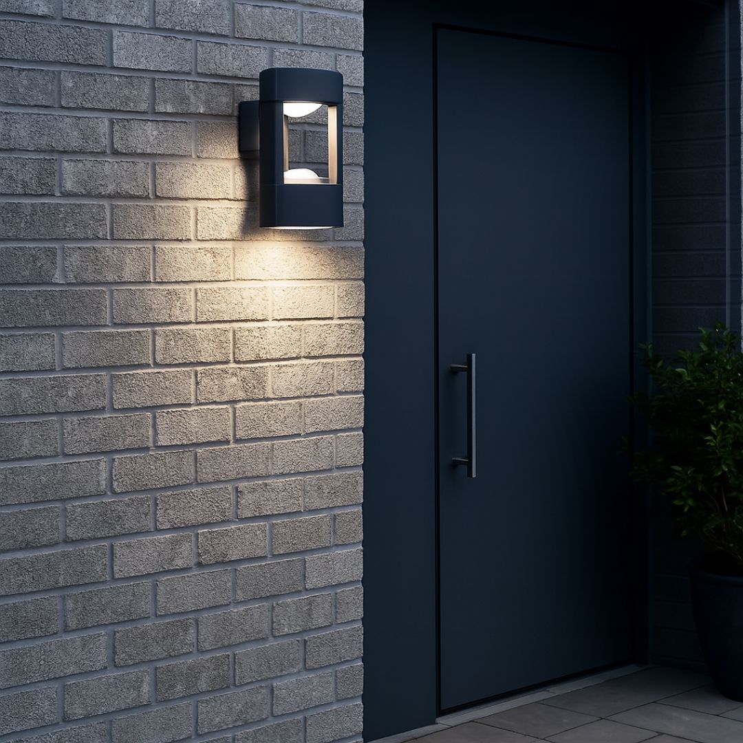 Outdoor Wall Light Grey Aluminium IP54 8W LED 6000K 300lm