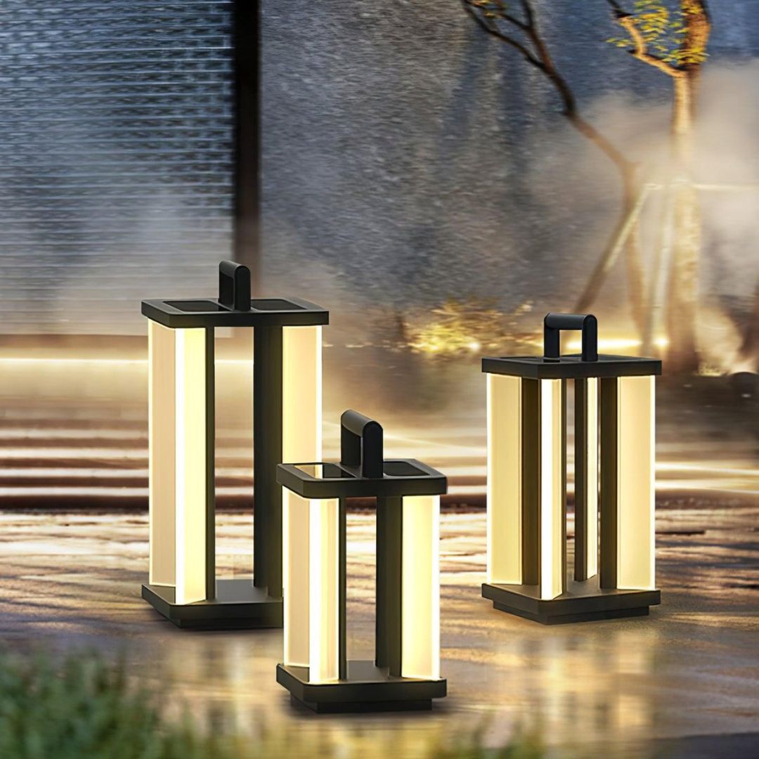 Modern Solar Outdoor Light – Stainless Steel LED Landscape Lighting