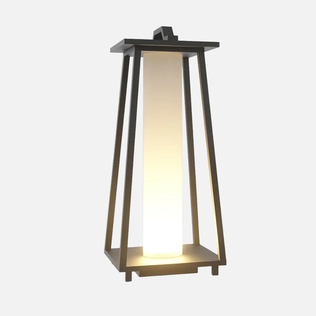 Outdoor LED Lantern Light Stainless Steel Solar Floor Lamp