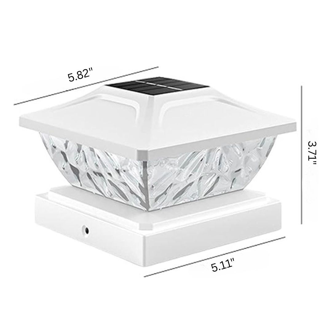 Solar Post Cap Lights Waterproof LED Outdoor Garden Lamps 2 Pack