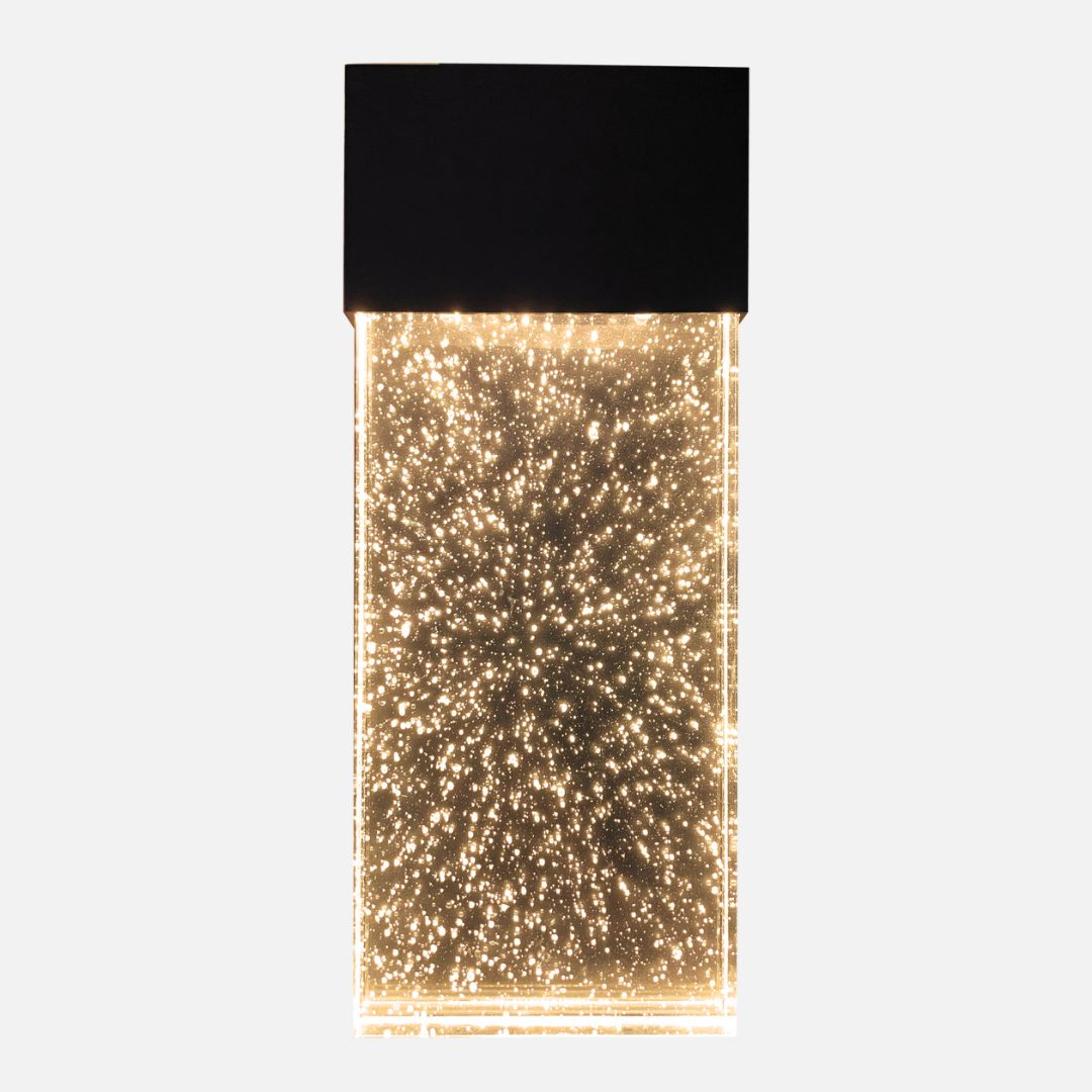 14-Inch Bubble Glass Wall Sconce with CCT Selection – Modern Vertical Design