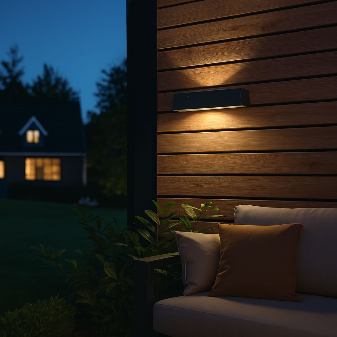 Solar Wall Light Motion Sensor Outdoor LED Anthracite Plastic