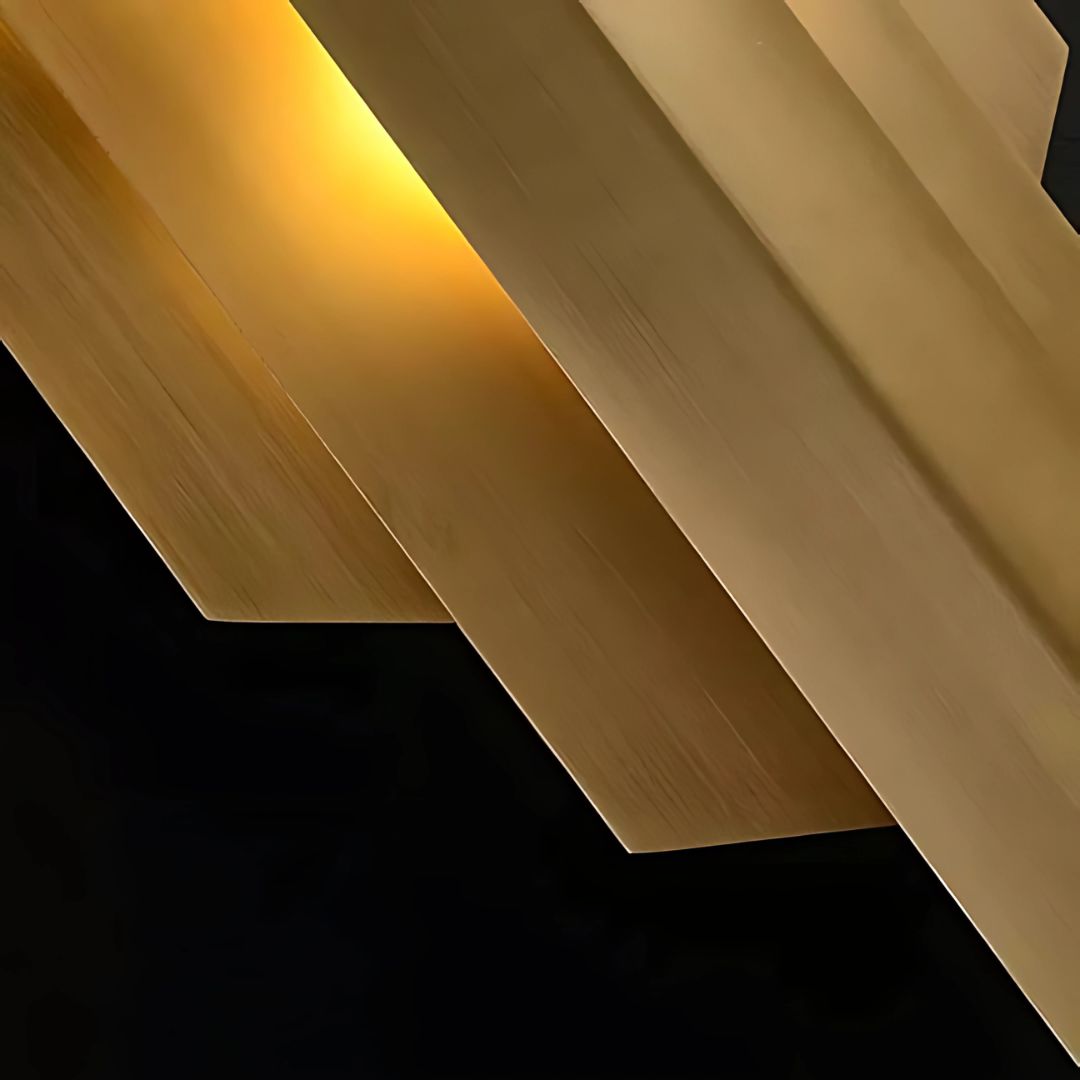 Brass Plated Geometric Wall Sconce Light with 5W LED Warm Lighting