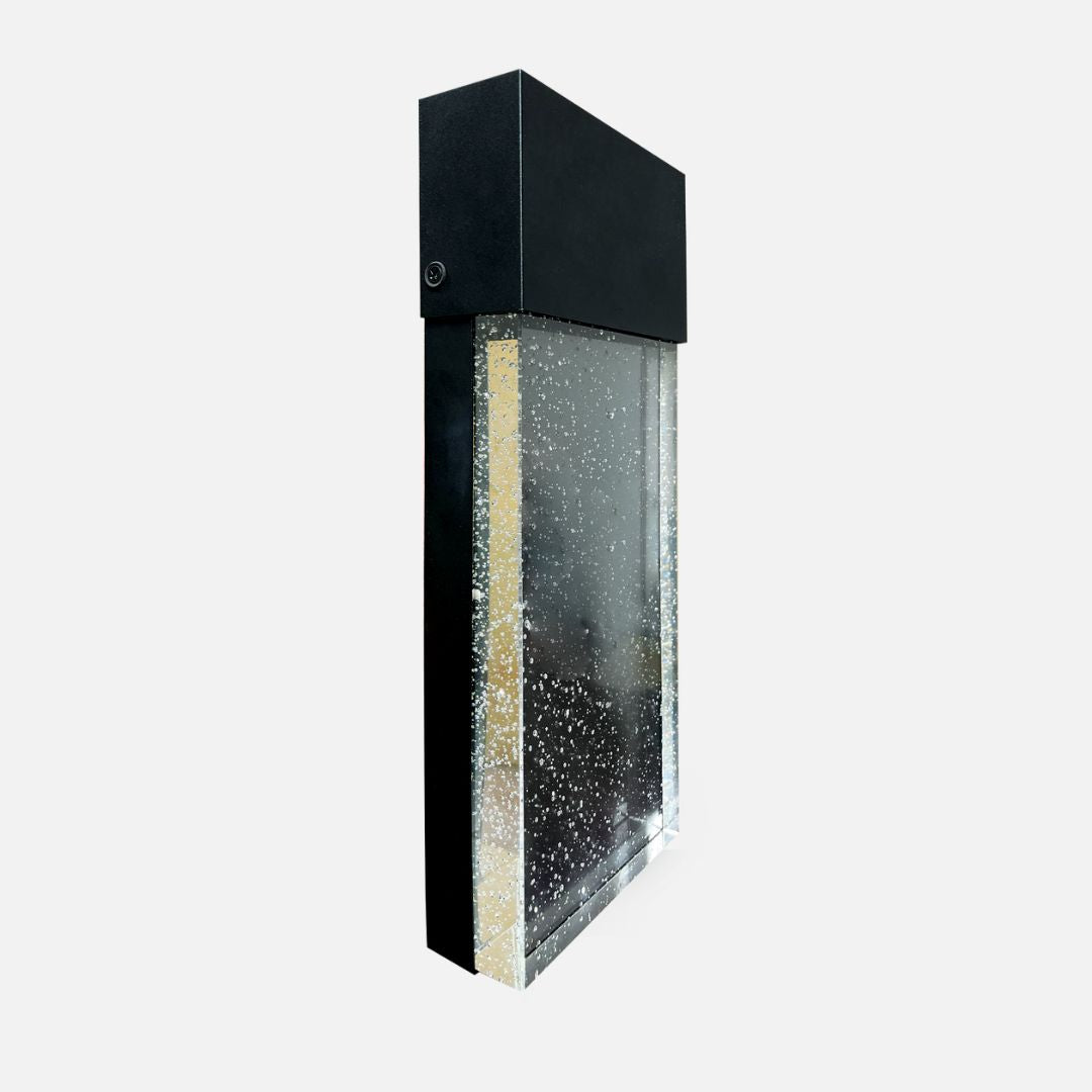 14-Inch Bubble Glass Wall Sconce with CCT Selection – Modern Vertical Design