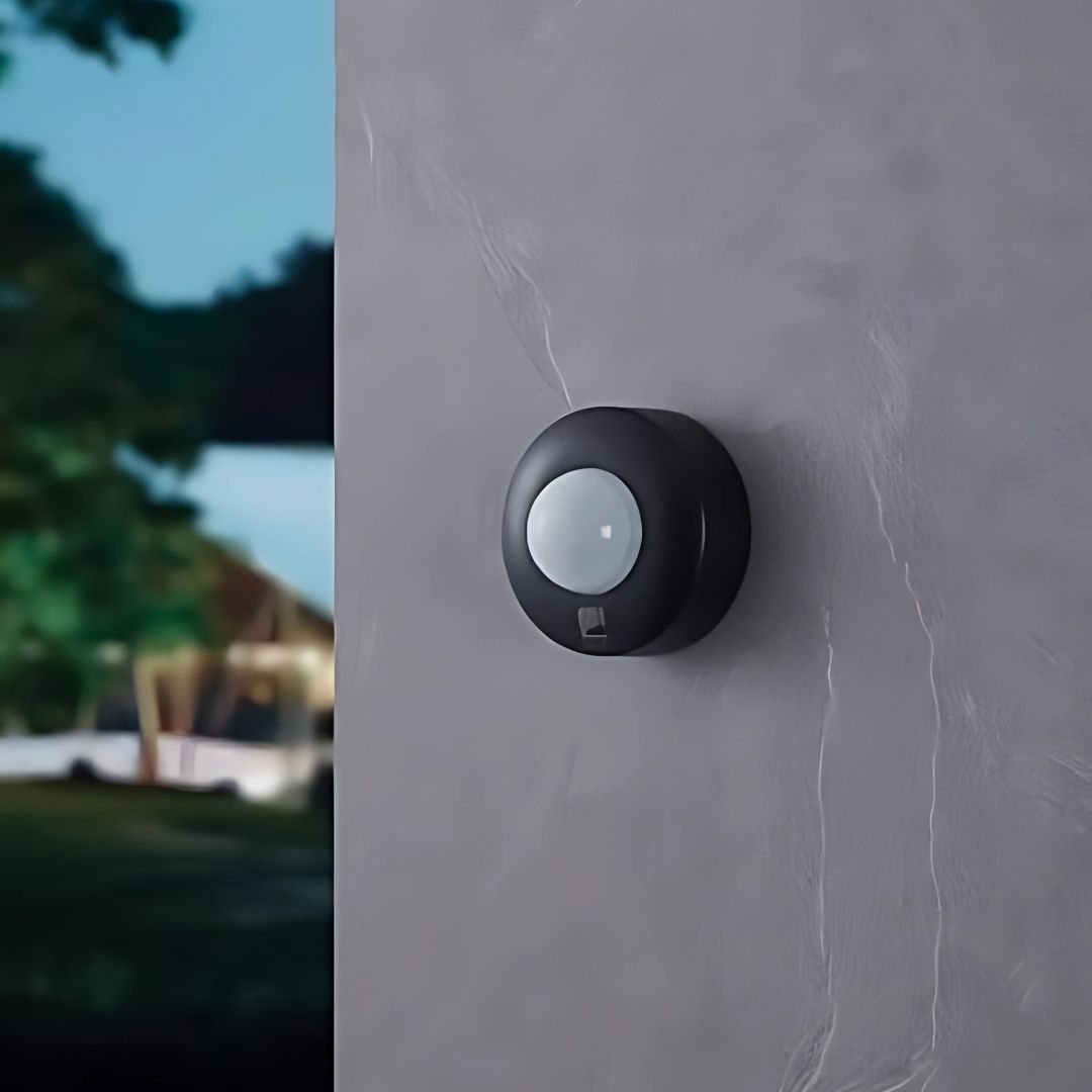 Motion Sensor Light 360 Degree Ceiling Mount IP44 Black Plastic