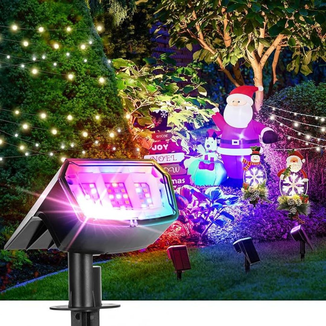 Solar Spot Lights Outdoor Waterproof Cool White LED IP65