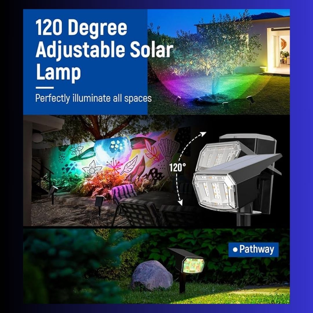 Solar Spot Lights Outdoor Waterproof Cool White LED IP65
