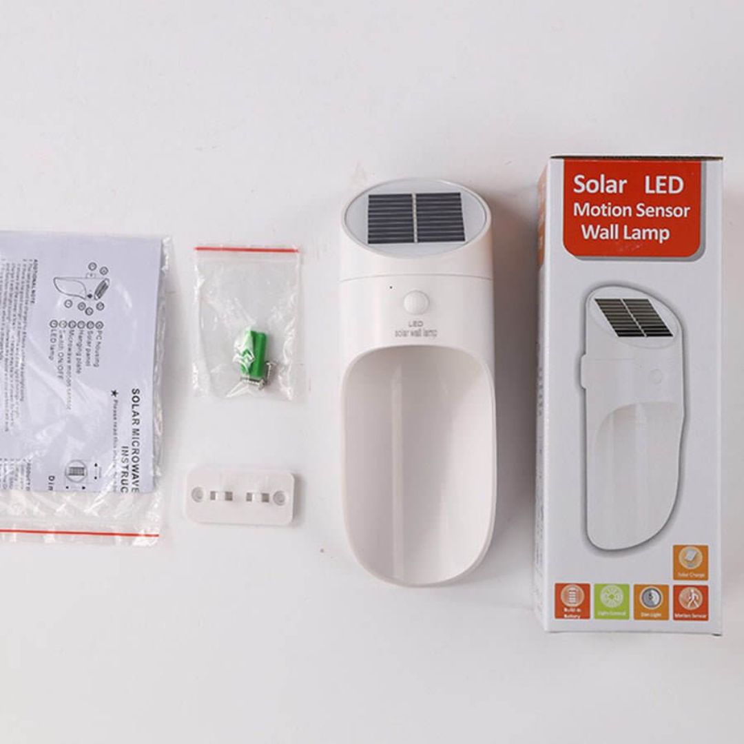 Solar Powered LED Wall Light Outdoor Waterproof Motion Sensor
