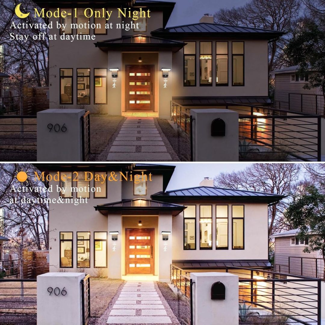 Solar-Powered Outdoor Wall Light with Motion Sensor – Modern Design, Cordless