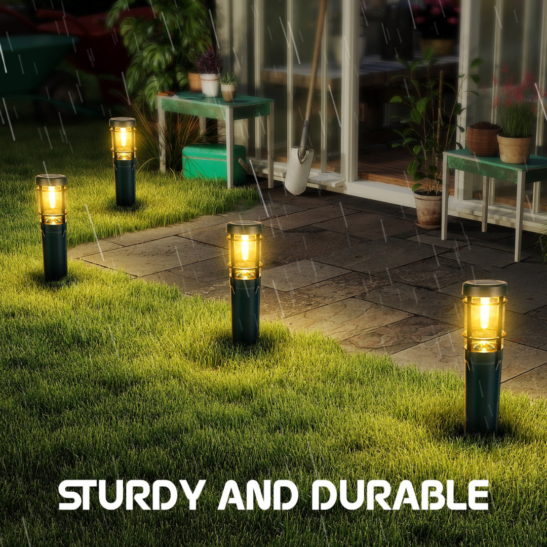 Solar Pathway Lights – Waterproof, 14h, Auto On/Off