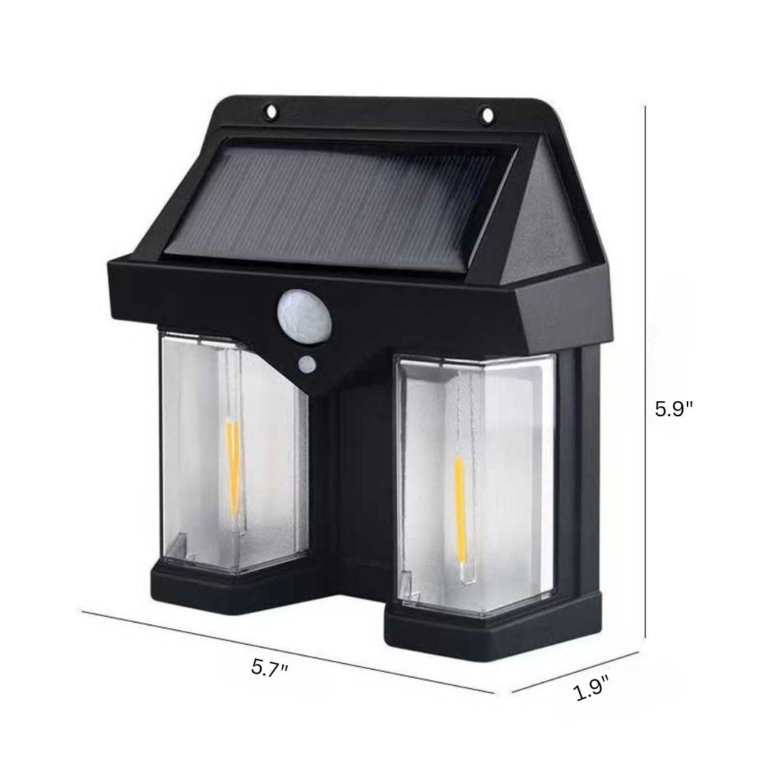 Solar Wall Light Outdoor with Motion Sensor and 3 Lighting Modes