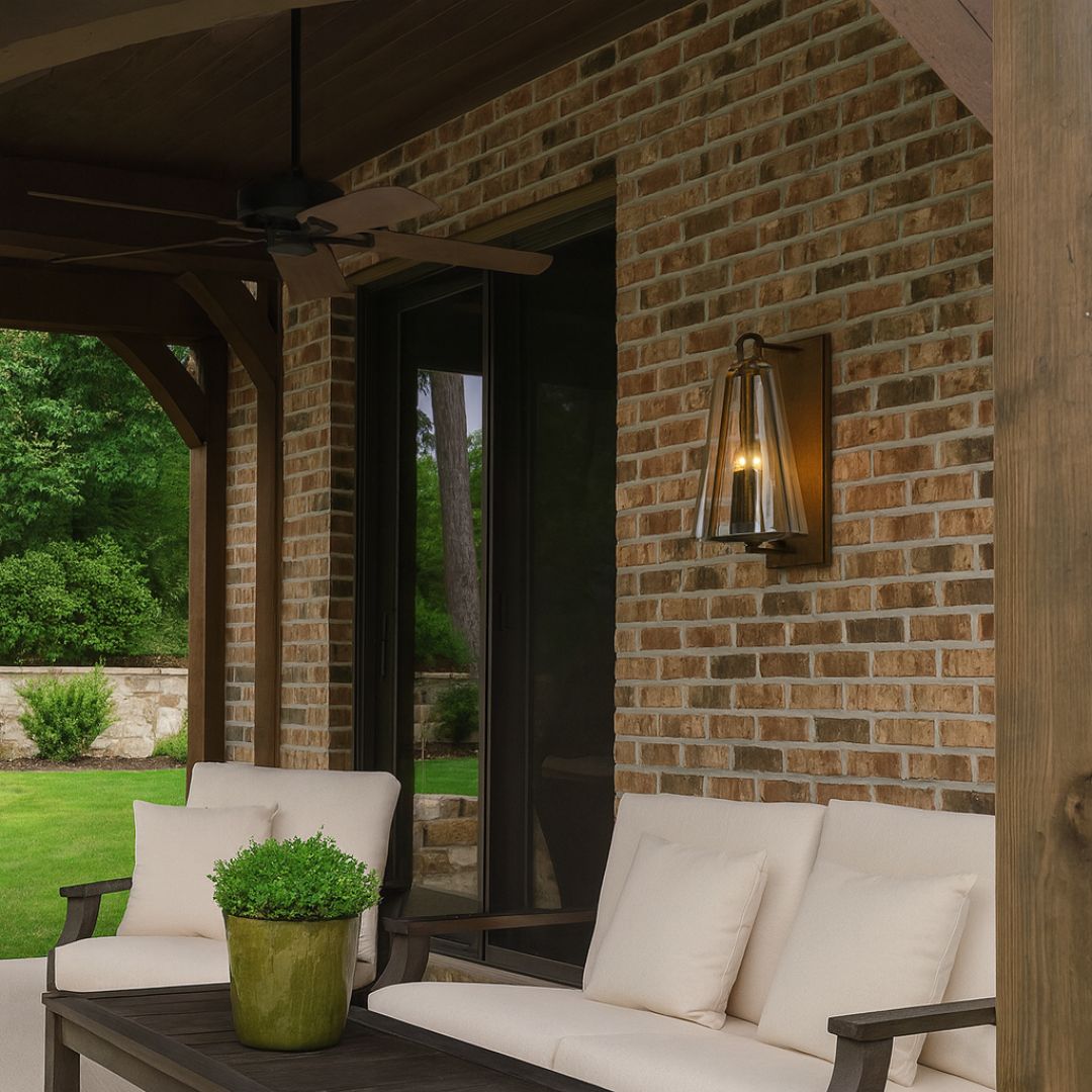 Glass Wall Sconce Light with E12 Base and 3 Candelabra Bulbs